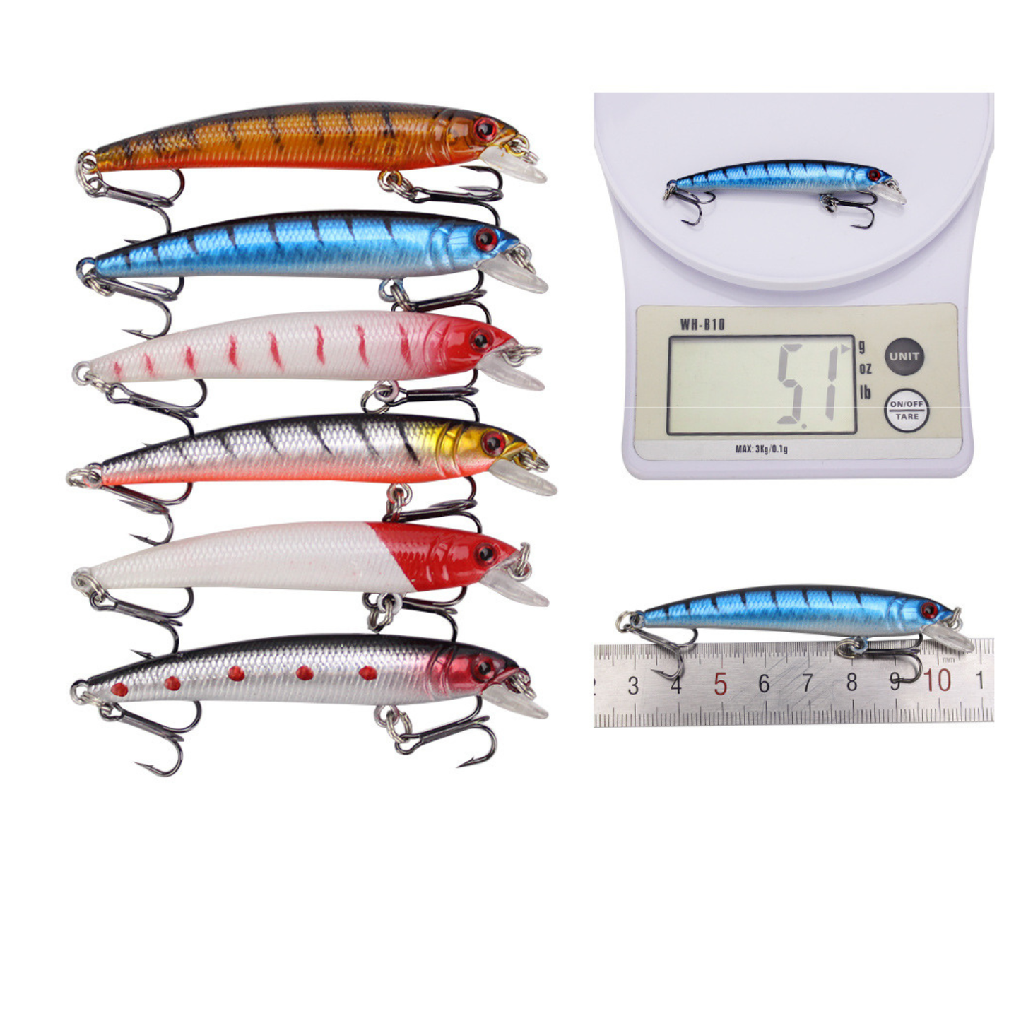 ZESTAW WOBLERÓW 56SZT NA SZCZUPAKA SANDACZ OKOŃ PRZYNĘTY 2-8.5g 3-10cm
